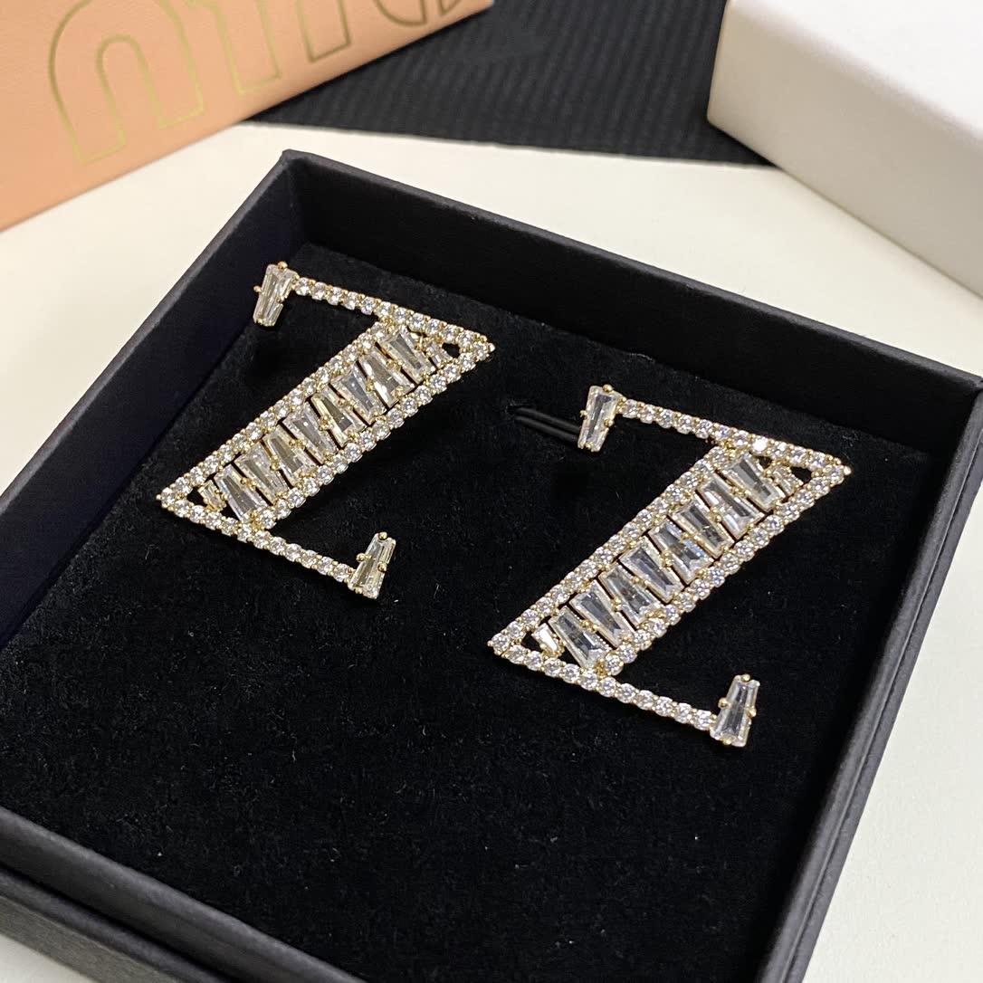 Miu Miu Z Letter Earrings